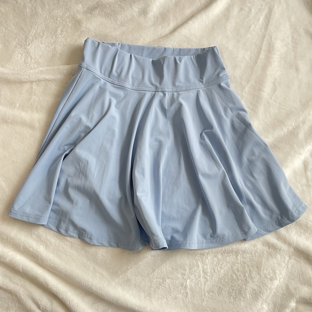 Women's Skater Skirt Sky Blue Athletic XS Gym Work Out Pilates Pickle Ball Golf